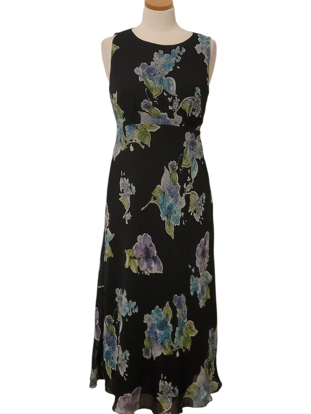 Talbots Pure Silk Vintage Wedding Guest Garden Party Casual Midi Dress